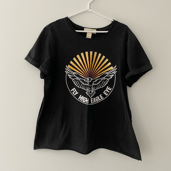 Fly High Eagle Eye Black T-Shirt - Picture 1 of 4